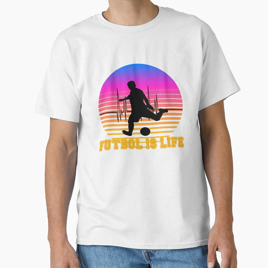 Mens Funny Futbol Is Life Gift For Everyone by - Adult & Kids T-Shirts, Sweatshirts & Hoodies apparel design preview 1