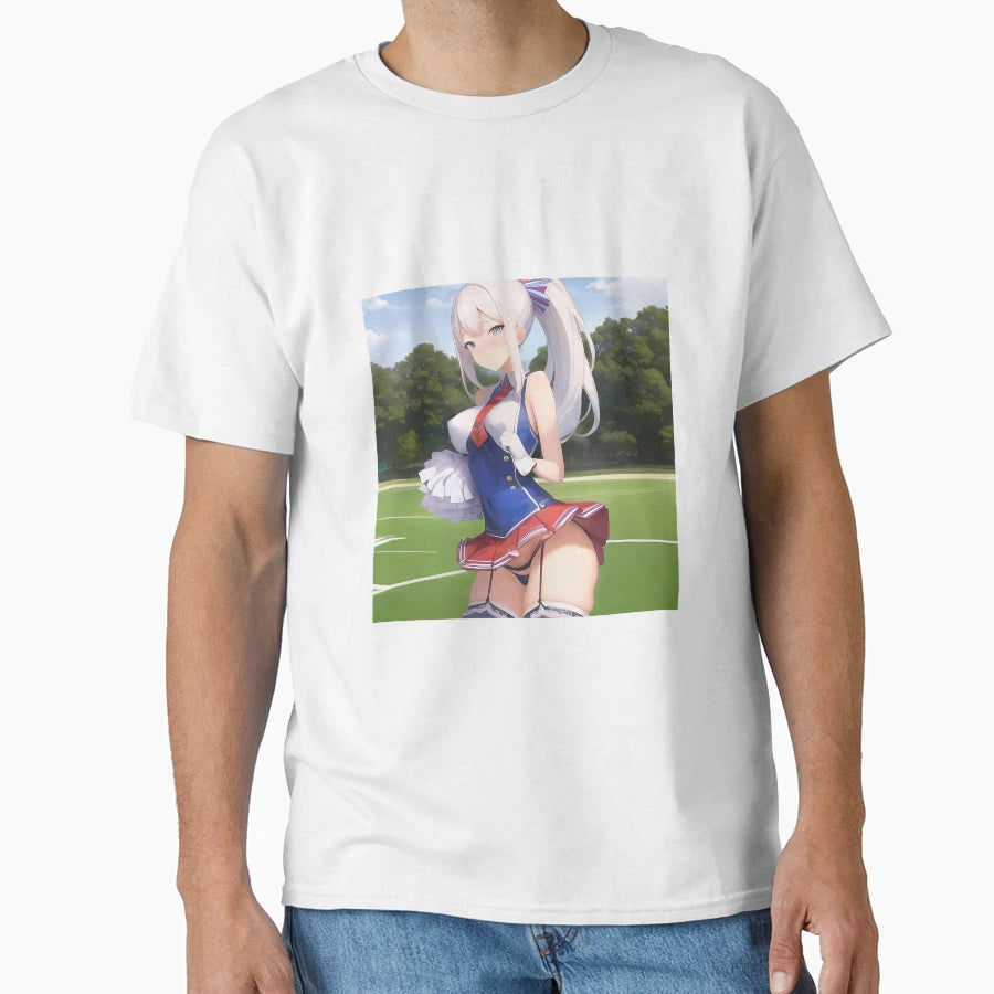 Cheerleader Waifu Kawaii Exchi Anime 2 T-Shirt - Graphic Print Men Women - T-Shirt, Sweatshirt, Hoodie