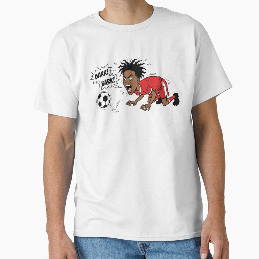 Soccer Player Barking by Thanabordee - Adult & Kids T-Shirts, Sweatshirts & Hoodies apparel design preview 1