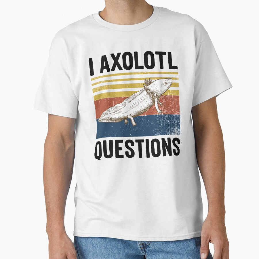 I Axolotl Questions Vintage by Tatus Brinal - Adult & Kids T-Shirts, Sweatshirts & Hoodies apparel design preview 1