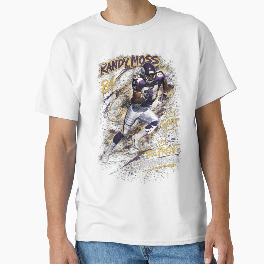 Randy Moss Goat Mode Minnesota Vikings T-Shirt - Unique Graphic for Adults - T-Shirt, Sweatshirt, Hoodie