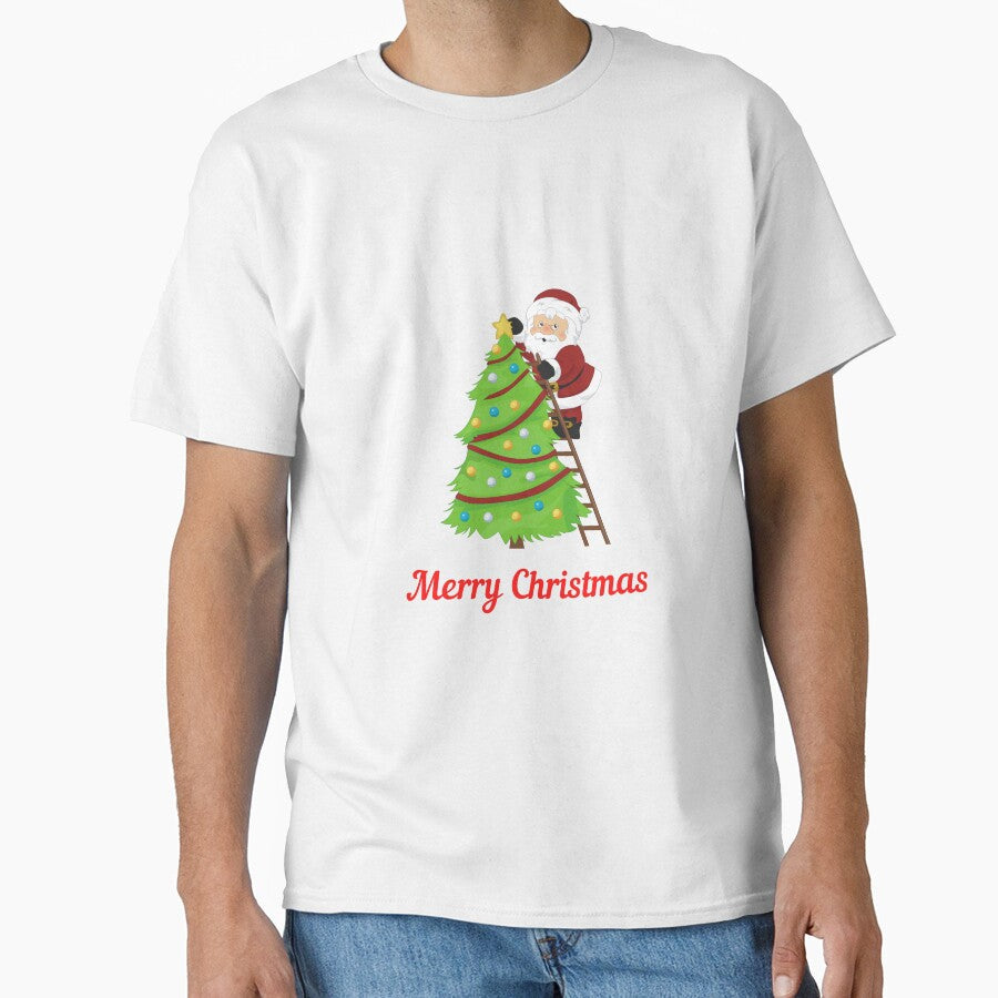 SANTA: With Christmas Tree Essential Classic design - Adult & Kids T-Shirts, Sweatshirts & Hoodies apparel design preview 1