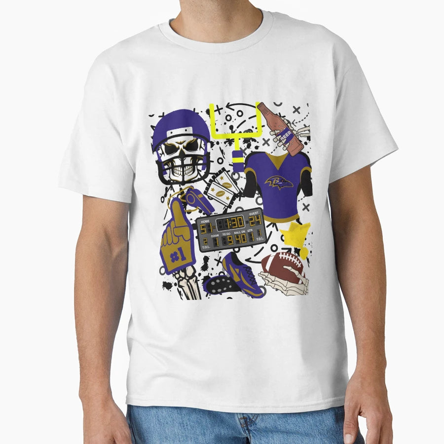 Ravens T-Shirt - Custom Art Print for Adults - T-Shirt, Sweatshirt, Hoodie
