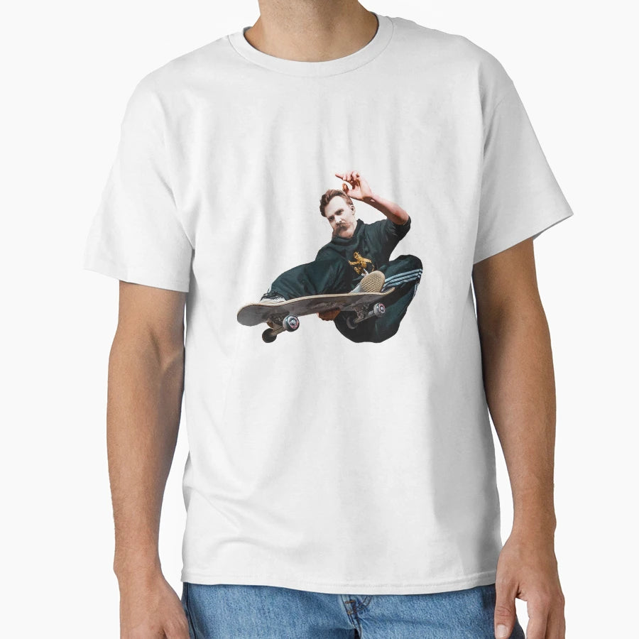 Skateboarding Nietzsche T-Shirt - Novelty Apparel Unisex - T-Shirt, Sweatshirt, Hoodie