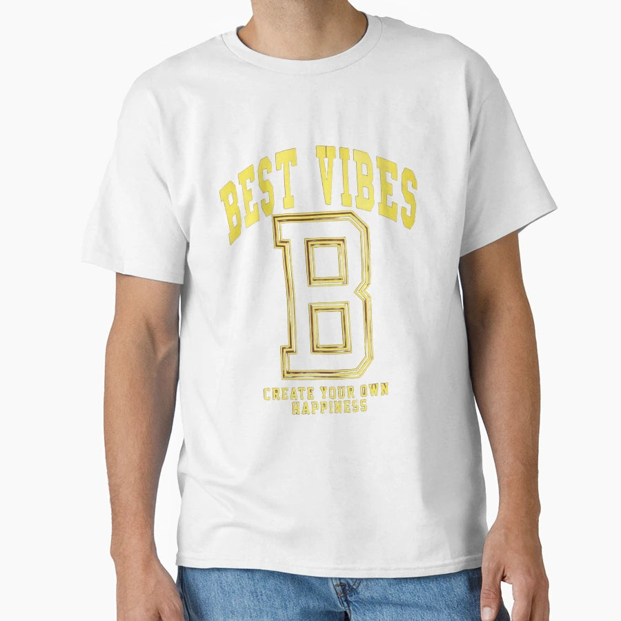 Best Vibes Varsity Aesthetic T-Shirt - Trendy Graphic Men Women - T-Shirt, Sweatshirt, Hoodie