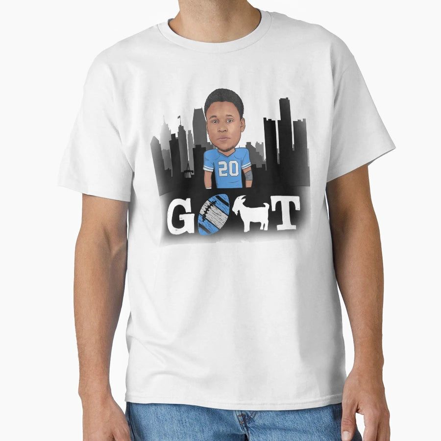 Barry Sanders Detroit Goat T-Shirt - Fun Novelty Design Men Women - T-Shirt, Sweatshirt, Hoodie