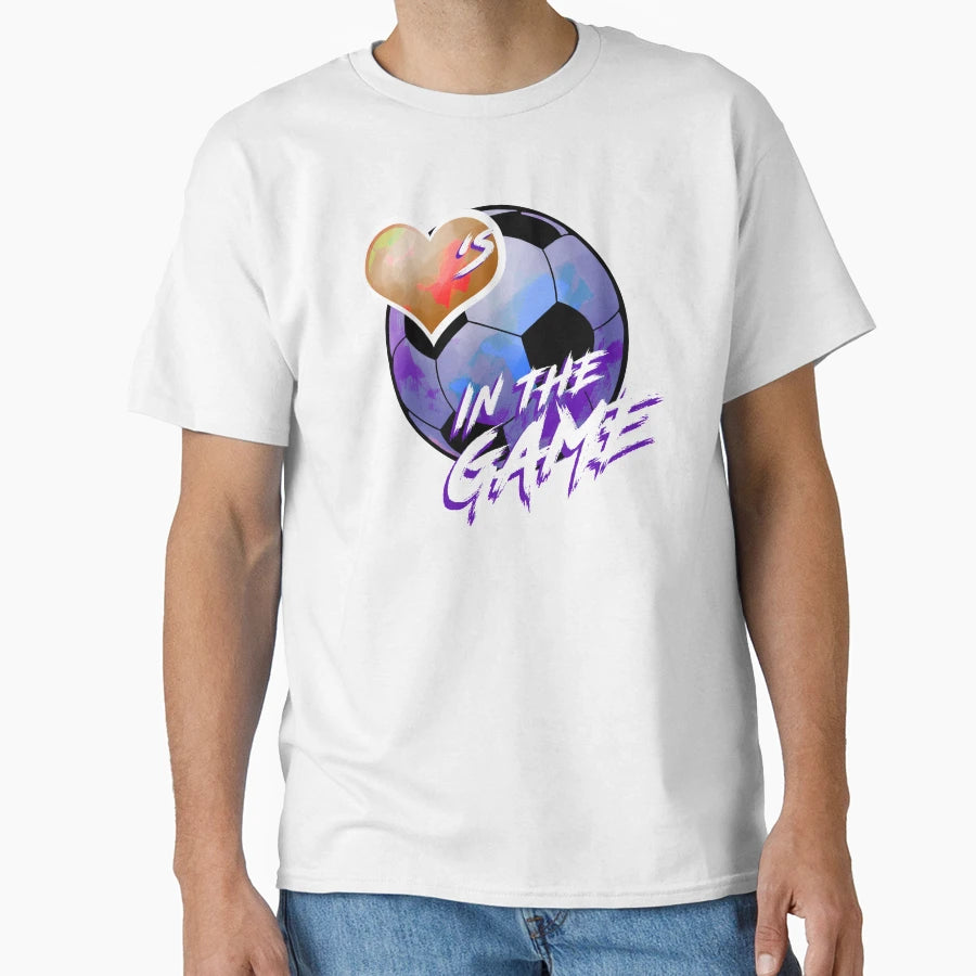 Soccer Hearts Game Blue T-Shirt - Unique Graphic Unisex - T-Shirt, Sweatshirt, Hoodie