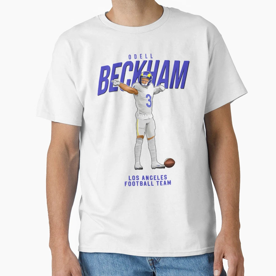 Odell Beckham Jr 3 Los Angeles T-Shirt - Trendy Graphic for Adults - T-Shirt, Sweatshirt, Hoodie