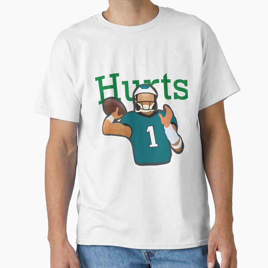 Jaylen Hurts 1 T-Shirt - Novelty Apparel for Adults - T-Shirt, Sweatshirt, Hoodie