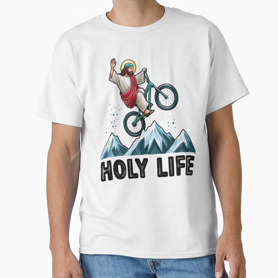 Jesus Mountain Bike by devonclemon - Adult & Kids T-Shirts, Sweatshirts & Hoodies apparel design preview 1