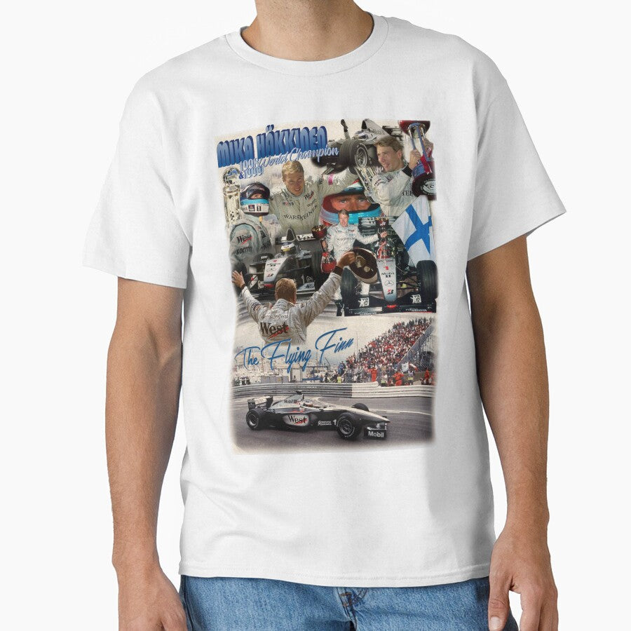 Mika Häkkinen Vintage Style Graphic by mayastef - Adult & Kids T-Shirts, Sweatshirts & Hoodies apparel design preview 1