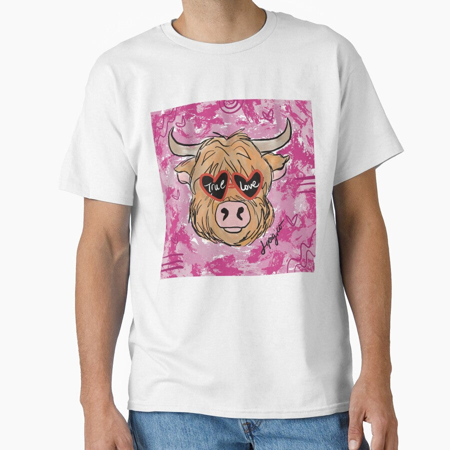 True love highland cow edition by LipigicoArt - Adult & Kids T-Shirts, Sweatshirts & Hoodies apparel design preview 1