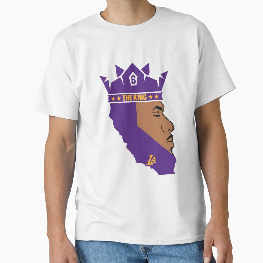 James 6 King Lakers Gift Fan T-Shirt - Trendy Graphic Unisex - T-Shirt, Sweatshirt, Hoodie