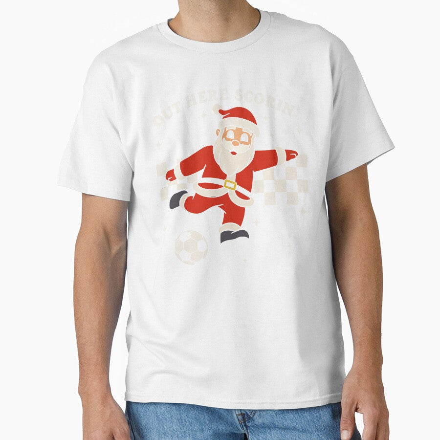 Santa Scorin' Soccer Christmas Vibes by brexastore - Adult & Kids T-Shirts, Sweatshirts & Hoodies apparel design preview 1