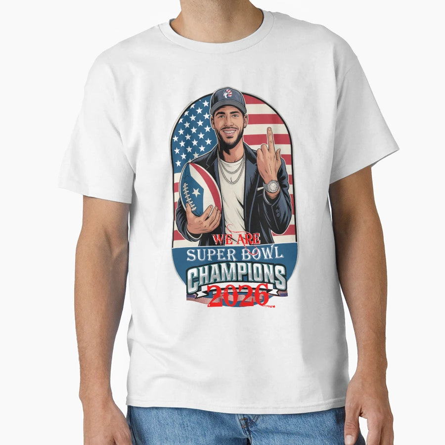 Super Bowl Champions 2026 American T-Shirt - Trendy Graphic Unisex - T-Shirt, Sweatshirt, Hoodie