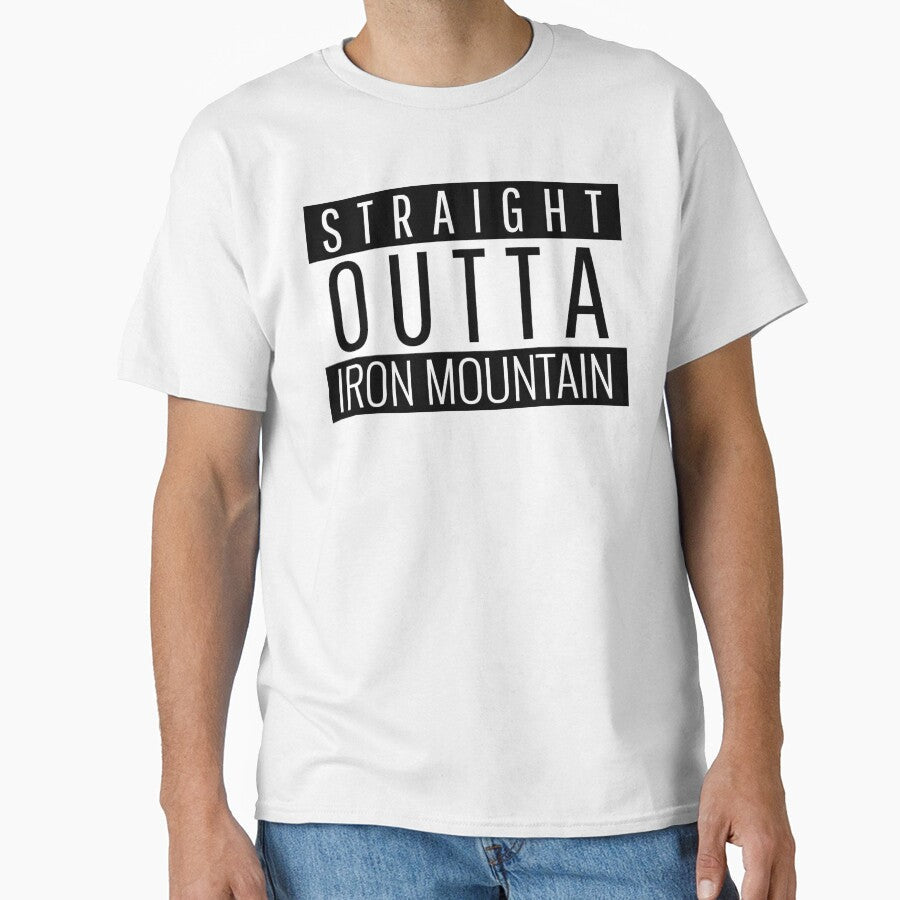 Straight Outta Iron Mountain Michigan MI by Teelogic - Adult & Kids T-Shirts, Sweatshirts & Hoodies apparel design preview 1