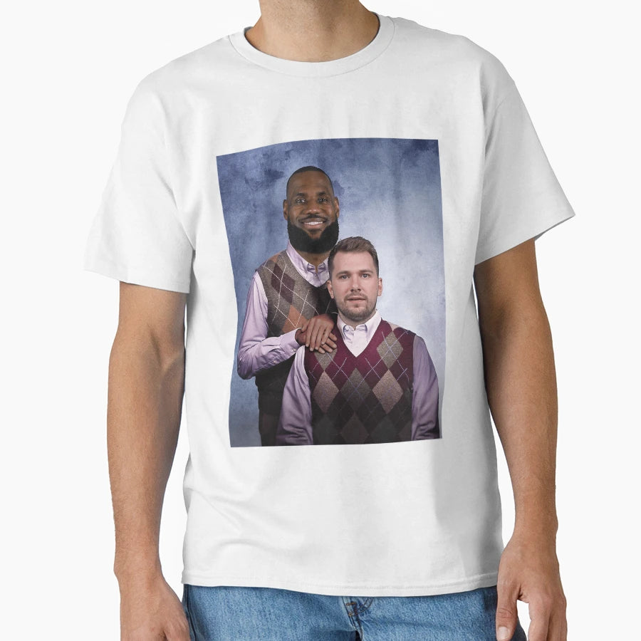 Lebron Luka Lakers Brothers Duo T-Shirt - Trendy Graphic for Adults - T-Shirt, Sweatshirt, Hoodie