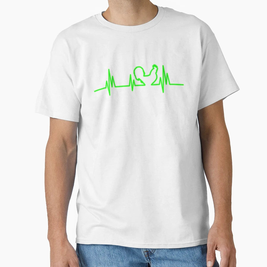 Heartbeat Chicken T-Shirt - Streetwear Style Unisex - T-Shirt, Sweatshirt, Hoodie
