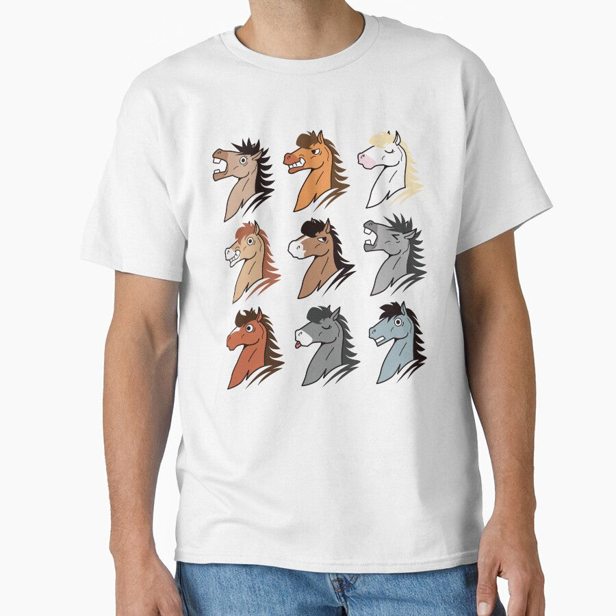 Funny Horse Faces Expressive Equine Collection_WH by - Adult & Kids T-Shirts, Sweatshirts & Hoodies apparel design preview 1