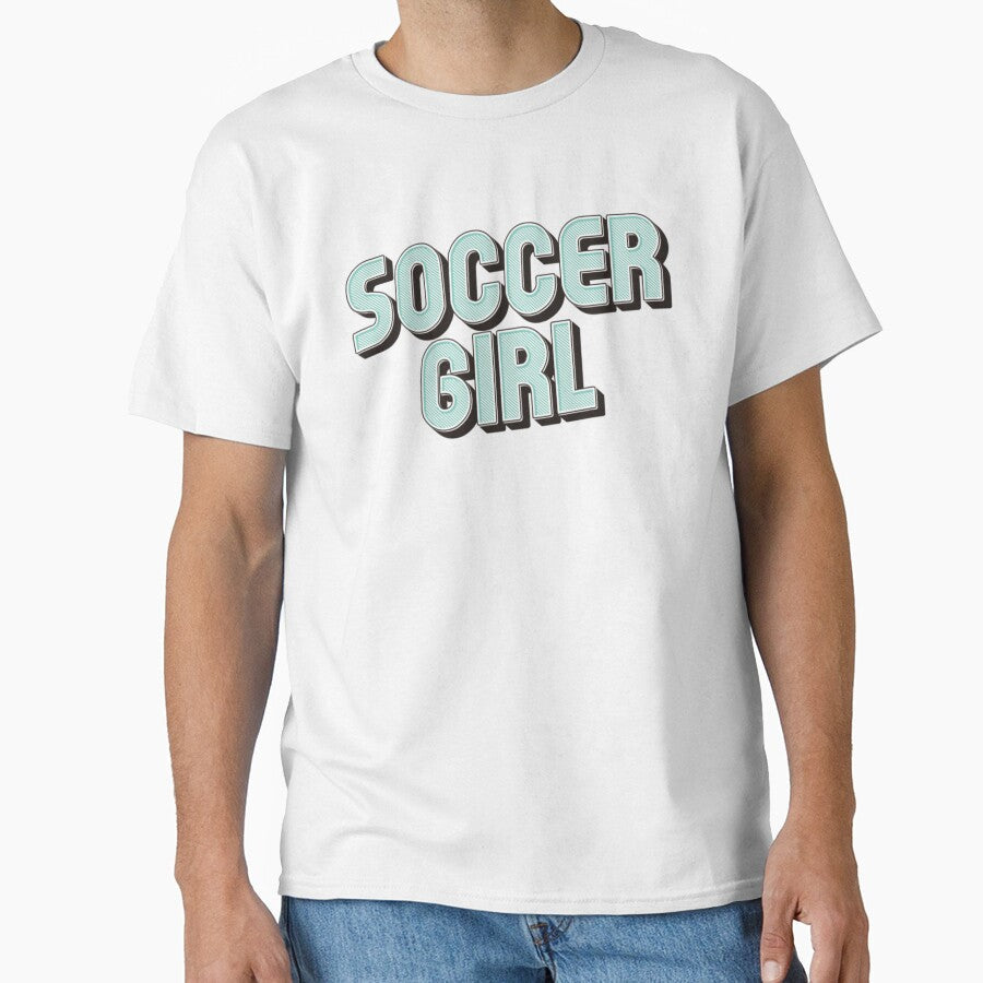 WOSO Soccer Girl womens (retro text) by Numero14 - Adult & Kids T-Shirts, Sweatshirts & Hoodies apparel design preview 1