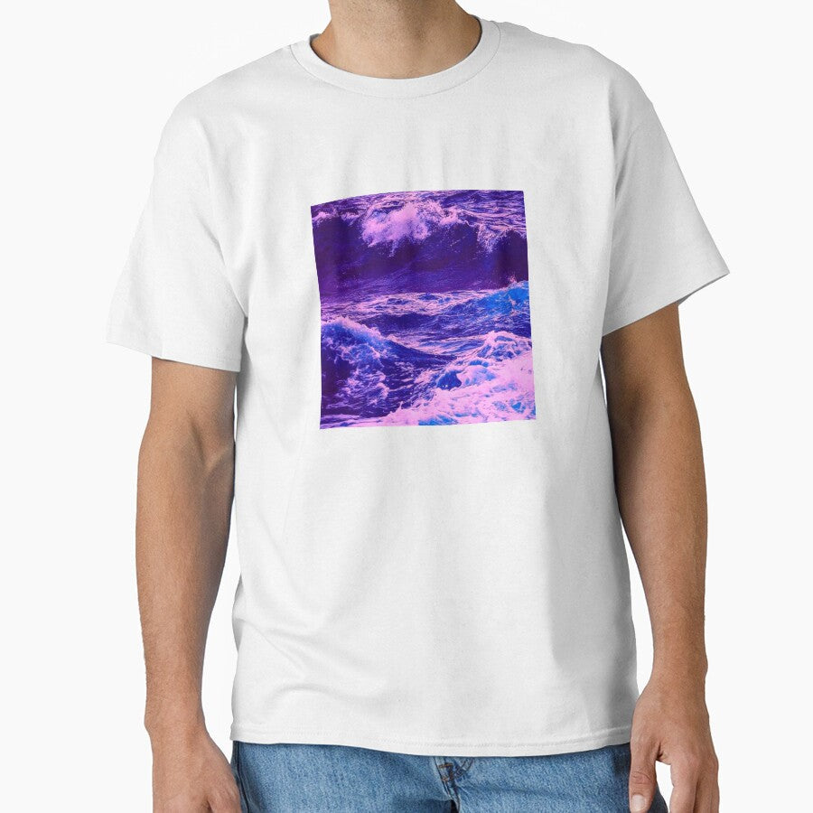 VIOLET OCEAN WAVES by Stripe Cars - Adult & Kids T-Shirts, Sweatshirts & Hoodies apparel design preview 1