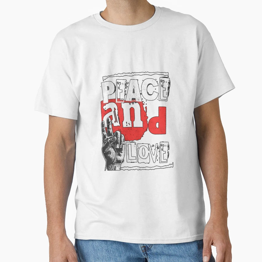 Peace And Love T-Shirt - Aesthetic Graphic Men Women - T-Shirt, Sweatshirt, Hoodie