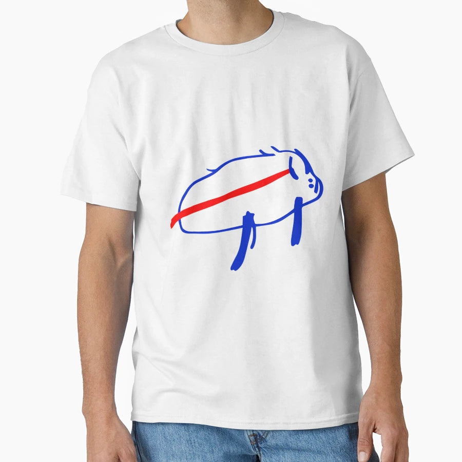 JA Potato Buffalo Drawing Funny T-Shirt - Novelty Apparel for Adults - T-Shirt, Sweatshirt, Hoodie