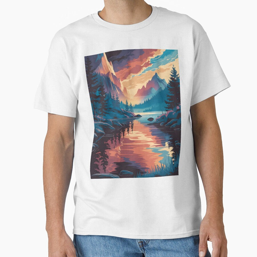 Sunset Moonscape by AnamMHavan - Adult & Kids T-Shirts, Sweatshirts & Hoodies apparel design preview 1