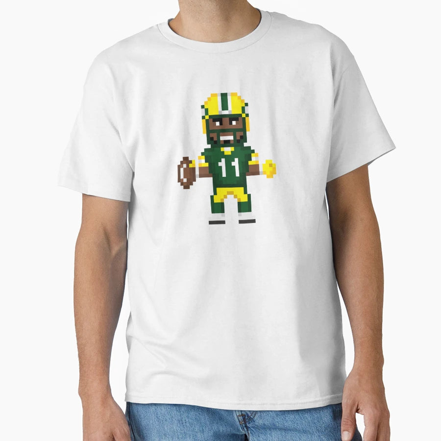 8 Bit Green Bay Touchdown T-Shirt - Custom Art Print Unisex - T-Shirt, Sweatshirt, Hoodie