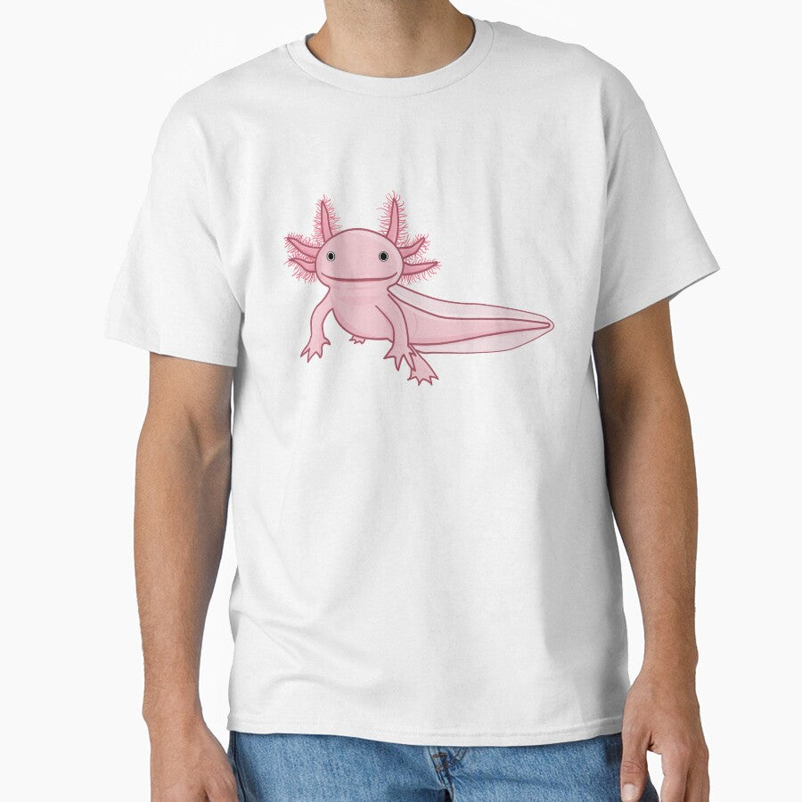 Cute Axolotl Smiling by ShexxarDesigns - Adult & Kids T-Shirts, Sweatshirts & Hoodies apparel design preview 1