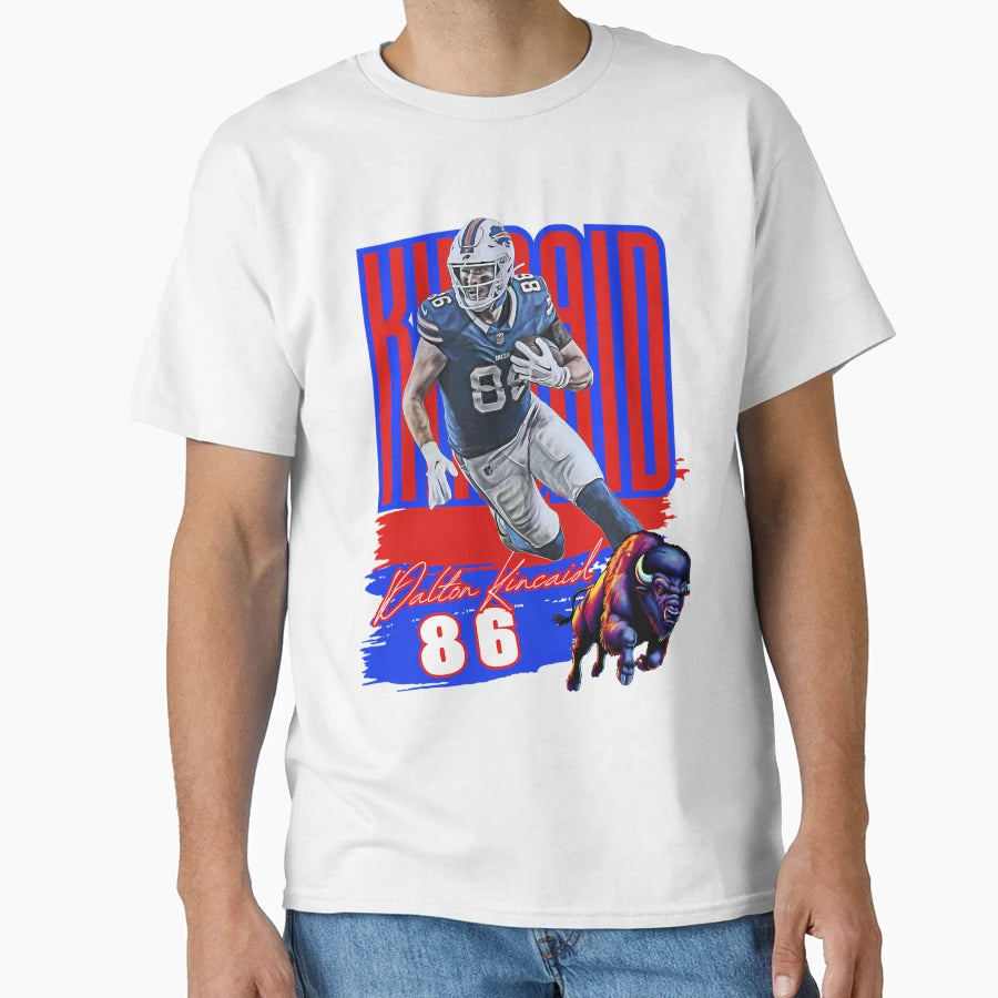 Dalton Kincaid Buffalo Bills Football T-Shirt - Trendy Graphic Men Women - T-Shirt, Sweatshirt, Hoodie