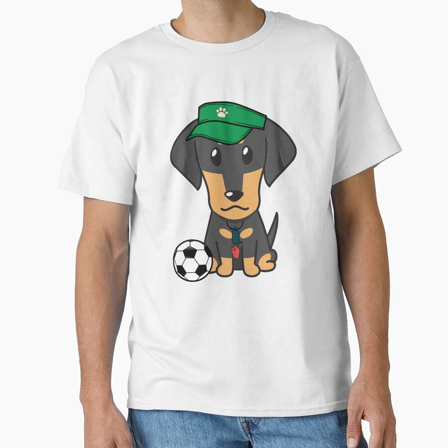 Soccer Player Dachshund by Pet Station - Adult & Kids T-Shirts, Sweatshirts & Hoodies apparel design preview 1