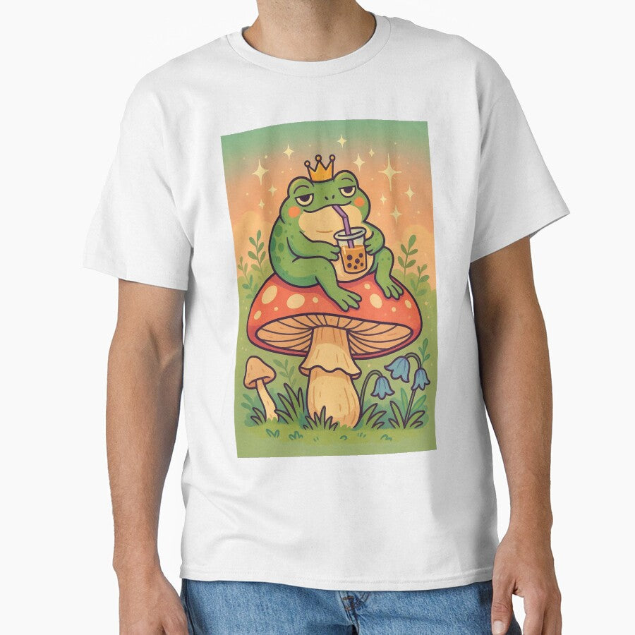 Frog Royal-Tea: Lounge Like a Toadstool King by - Adult & Kids T-Shirts, Sweatshirts & Hoodies apparel design preview 1