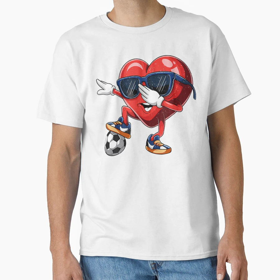 Valentines Day Heart Dabbing Heart T-Shirt - Unique Graphic Men Women - T-Shirt, Sweatshirt, Hoodie