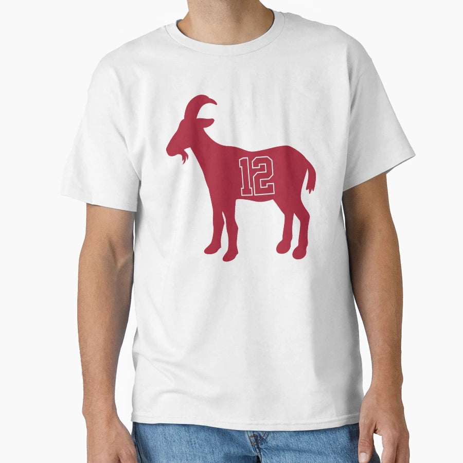 12 Number Goat Footballer All Time T-Shirt - Novelty Apparel Men Women - T-Shirt, Sweatshirt, Hoodie