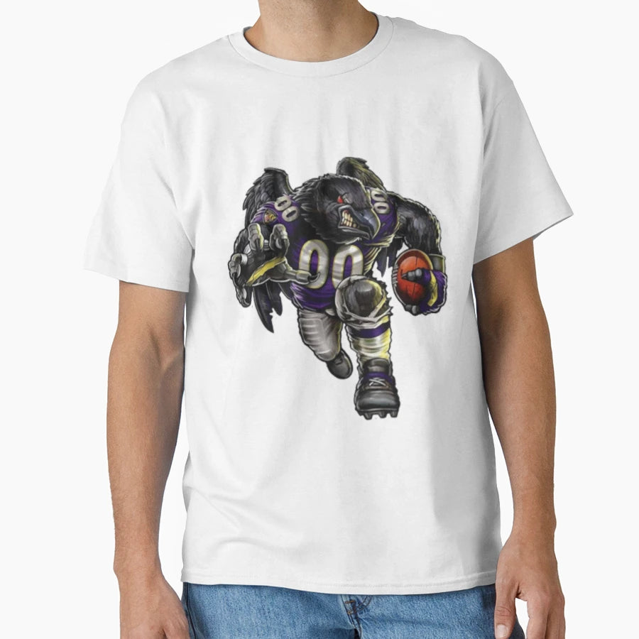 Baltimore Ravens Nfl Mascot T-Shirt - Custom Art Print for Adults - T-Shirt, Sweatshirt, Hoodie