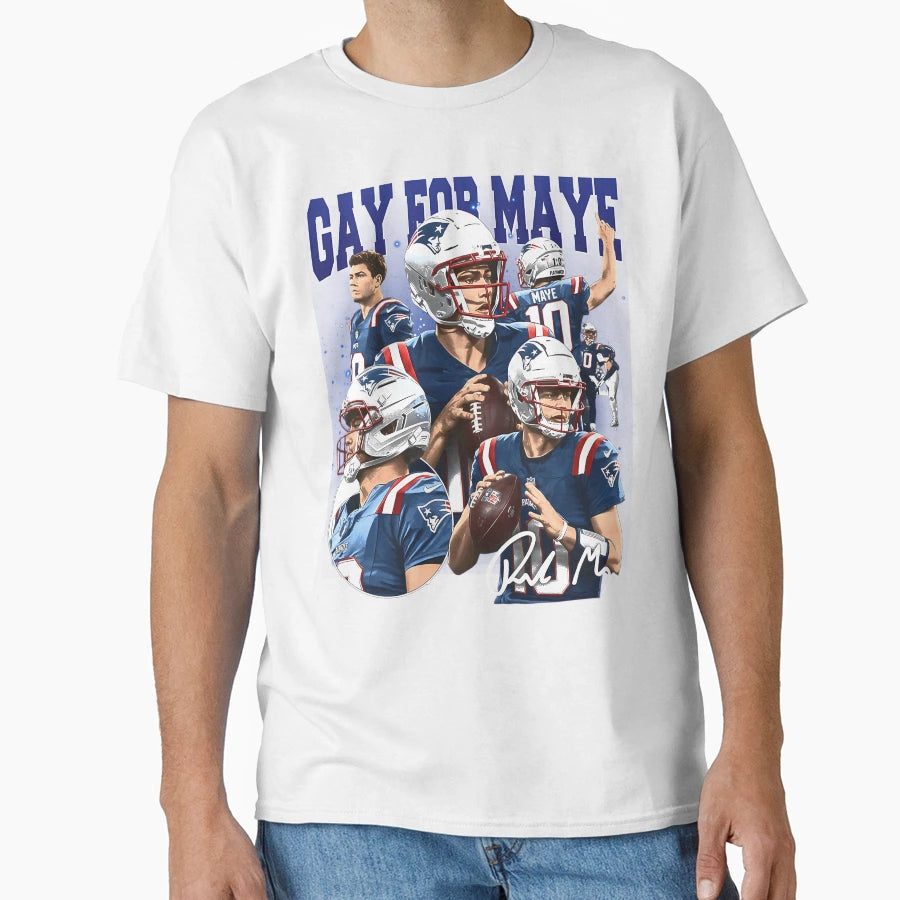 Gay Maye New England Football T-Shirt - Custom Art Print for Adults - T-Shirt, Sweatshirt, Hoodie