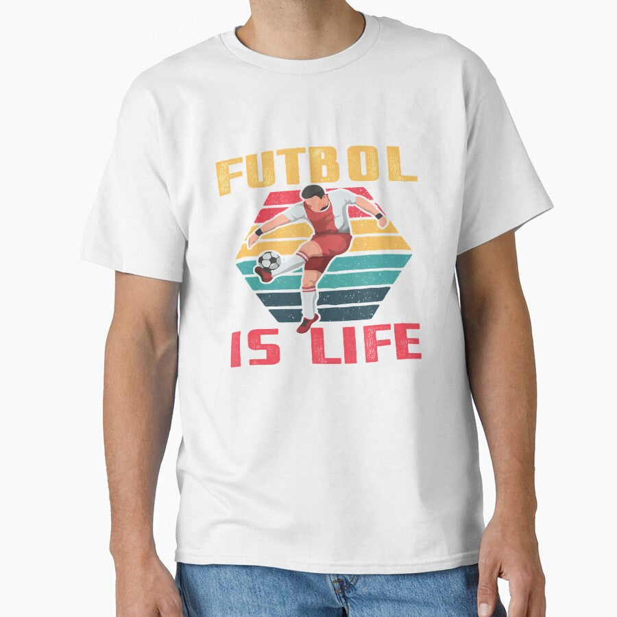 Mens Best Futbol Is Life Soccer Football Lover - Adult & Kids T-Shirts, Sweatshirts & Hoodies apparel design preview 1