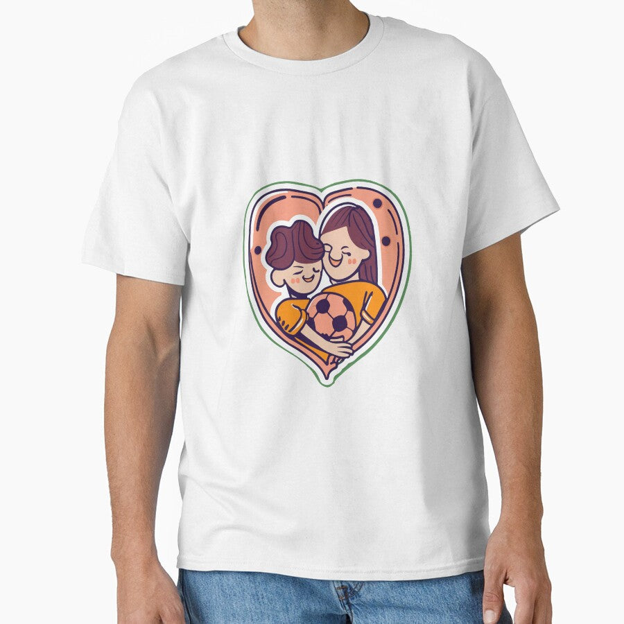 Mother and Child Soccer Bond by NiftyWrx - Adult & Kids T-Shirts, Sweatshirts & Hoodies apparel design preview 1