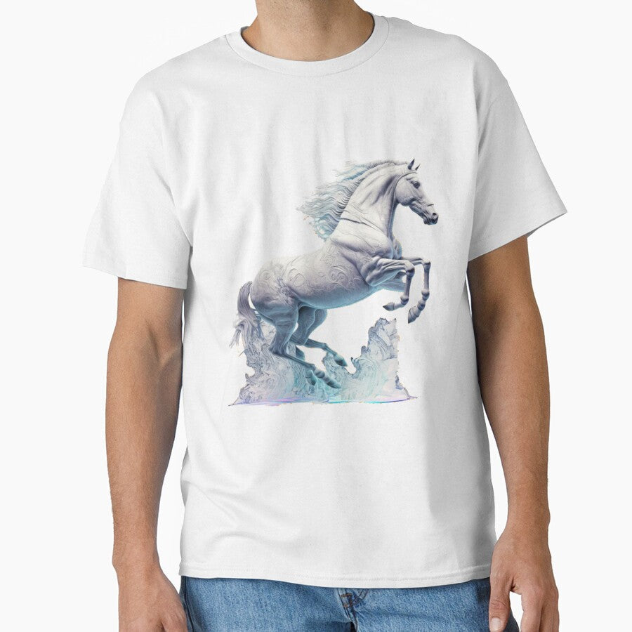 Elegant white horse by Newtaste-Store - Adult & Kids T-Shirts, Sweatshirts & Hoodies apparel design preview 1