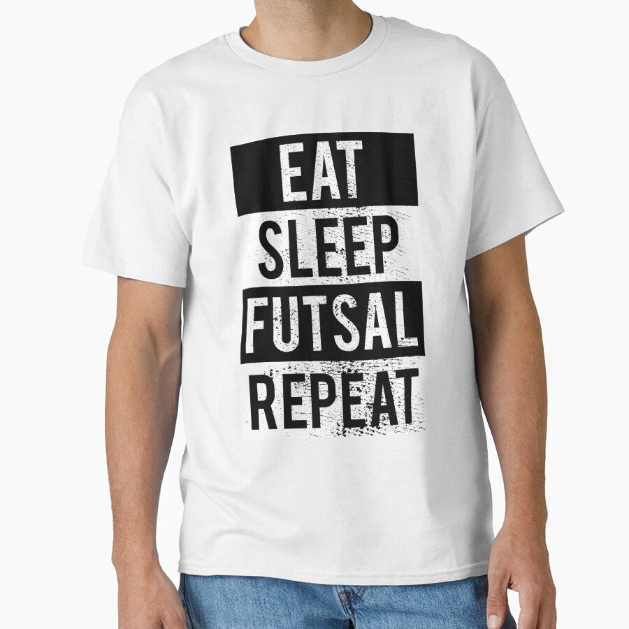 Eat Sleep Futsal Repeat,Futsalmania by FNStuff - Adult & Kids T-Shirts, Sweatshirts & Hoodies apparel design preview 1