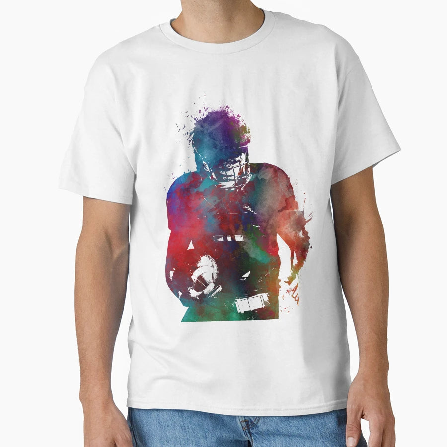 American Football Player Football Sport T-Shirt - Graphic Print Unisex - T-Shirt, Sweatshirt, Hoodie
