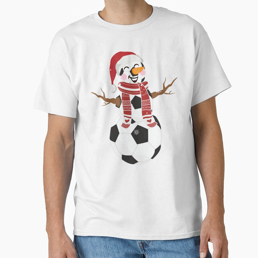 Funny Ball Christmas Soccer Balls Lover Santa Snowman - Adult & Kids T-Shirts, Sweatshirts & Hoodies apparel design preview 1