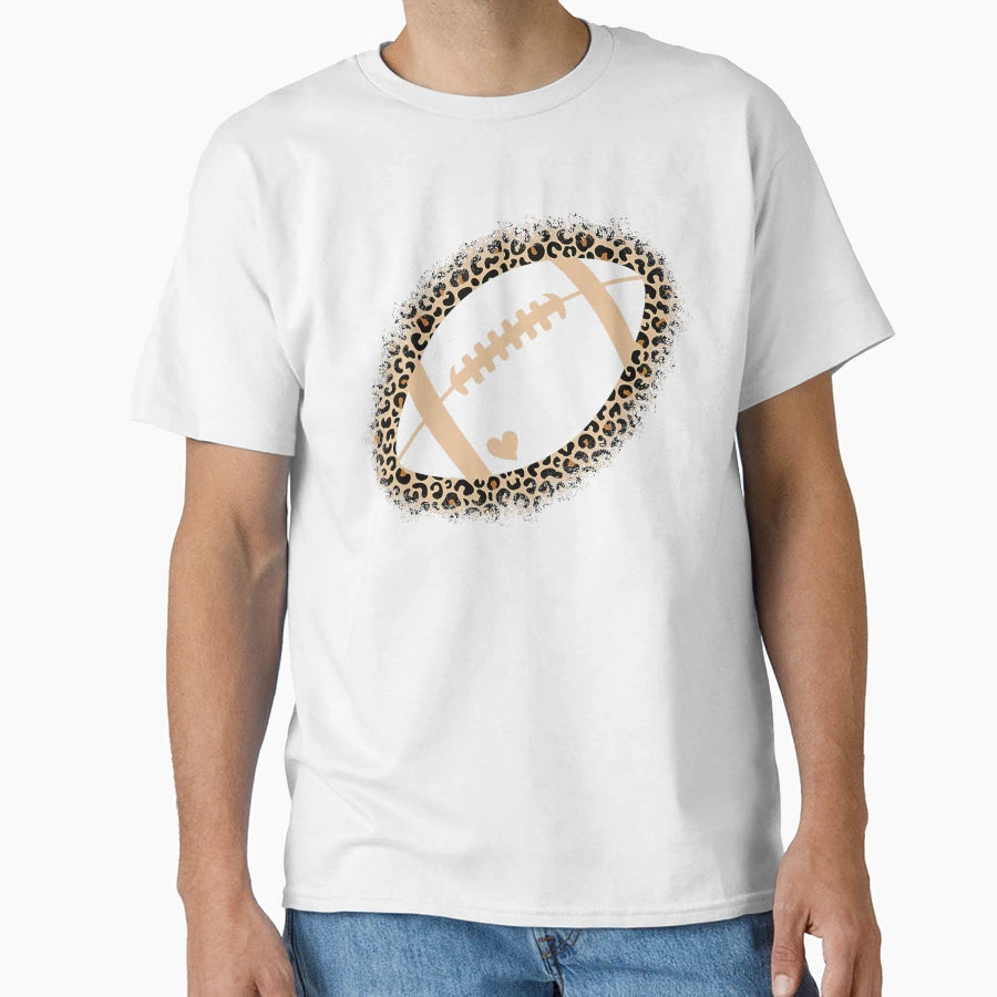 American Football Leopard Football T-Shirt - Novelty Apparel for Adults - T-Shirt, Sweatshirt, Hoodie