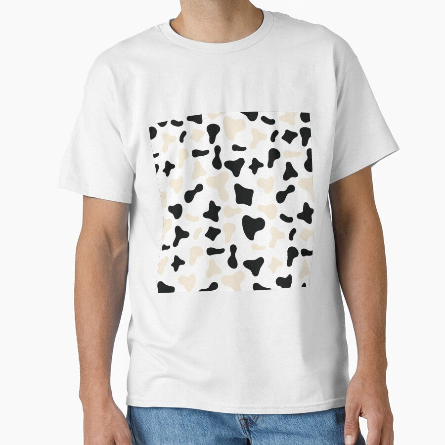 Black Cream Cow Pattern on White Holstein by - Adult & Kids T-Shirts, Sweatshirts & Hoodies apparel design preview 1