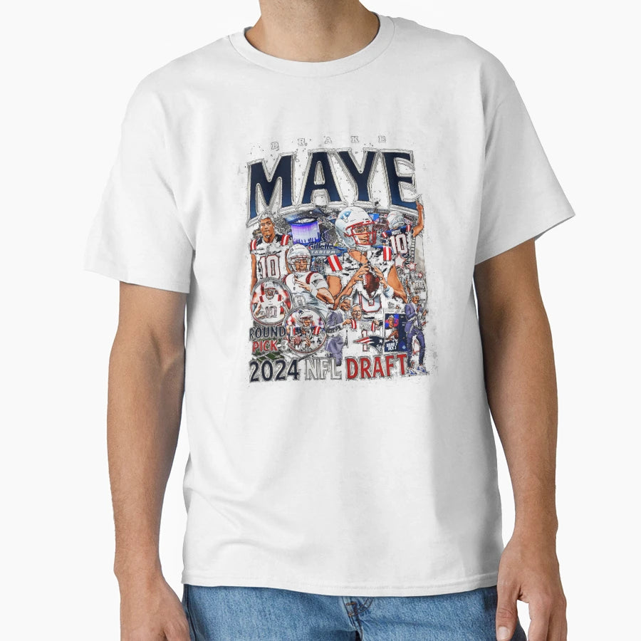 Drake Maye Bootleg T-Shirt - Trendy Graphic Men Women - T-Shirt, Sweatshirt, Hoodie