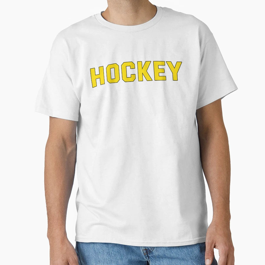 Hockey Player Jersey Text T-Shirt - Minimalist Print Men Women - T-Shirt, Sweatshirt, Hoodie
