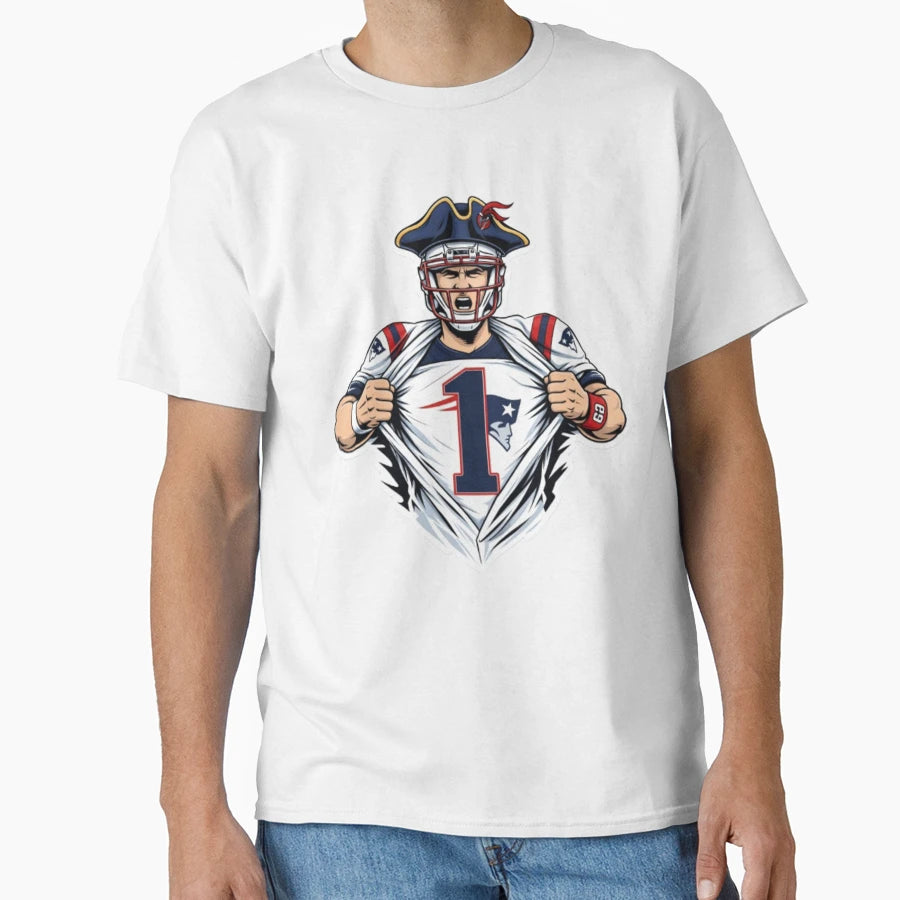 Patriots No 1 Power Reveal T-Shirt - Minimalist Print Men Women - T-Shirt, Sweatshirt, Hoodie