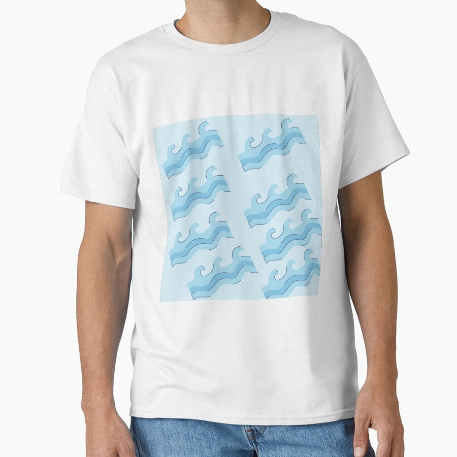 Ocean Bathmat Blue Waves by mimosadesigns - Adult & Kids T-Shirts, Sweatshirts & Hoodies apparel design preview 1