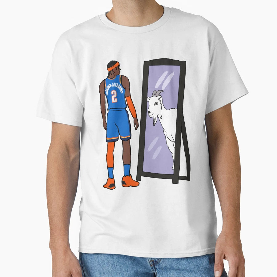 Shai Gilgeous Alexander Mirror Goat T-Shirt - Novelty Apparel Men Women - T-Shirt, Sweatshirt, Hoodie